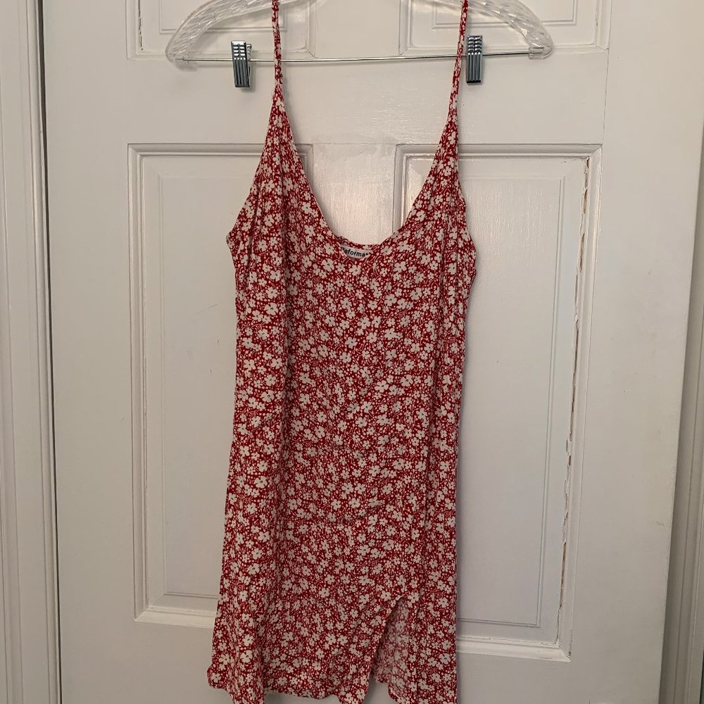 Reformation Floral Red Dress
